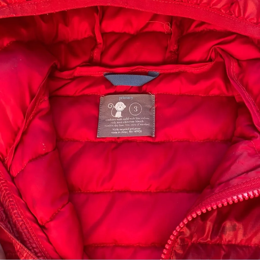 Primary Red Puffer 3T